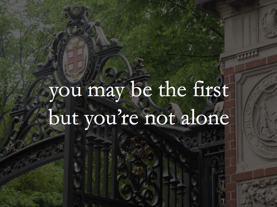 First but not alone